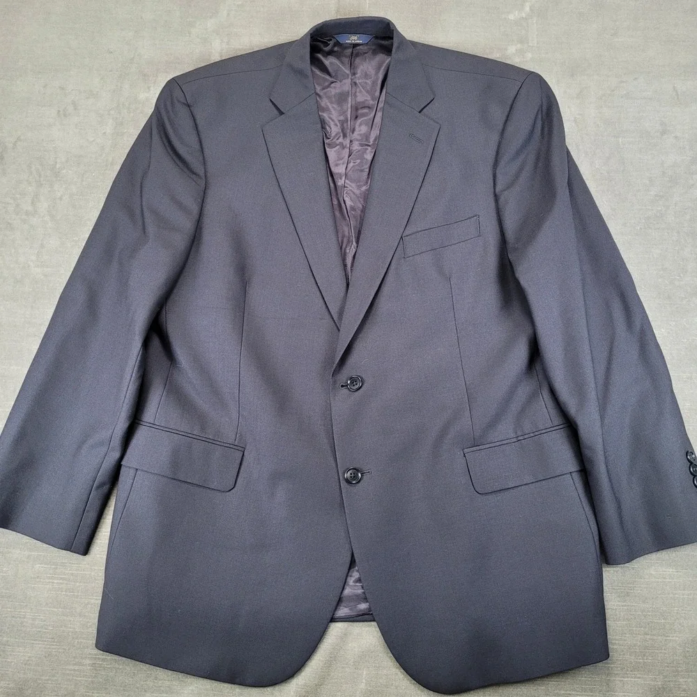 Brooks Brothers‎ 346 Mens 46R Black Stretch Two Button Blazer Sport Coat